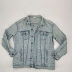 @denim Ladies Light Blue Casual Denim Jean Jacket